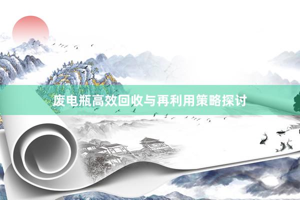 废电瓶高效回收与再利用策略探讨